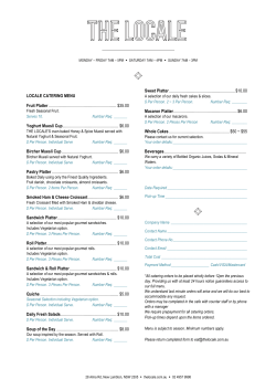 the catering menu here