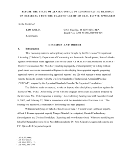 In the Matter of: KI M WOLD, Respondent. OA H