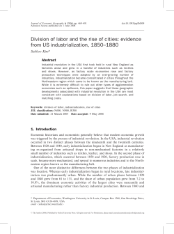 Division of labor and the rise of cities: evidence from US