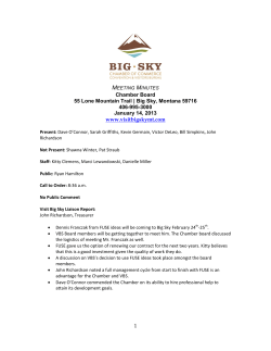 January 2014 - Big Sky Chamber of Commerce
