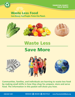 Waste Less Save More - Thurston County Home
