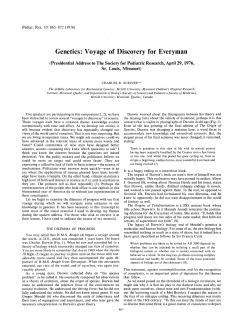 Genetics: Voyage of Discovery for Everyman