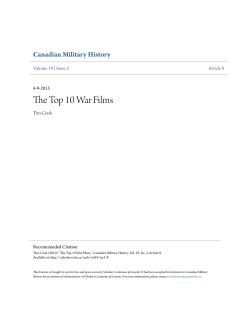 The Top 10 War Films - Scholars Commons @ Laurier