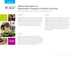 Alberta Education Grade 4-6