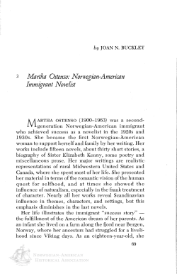 Martha Ostenso: Norwegian--American Immigrant Novelist