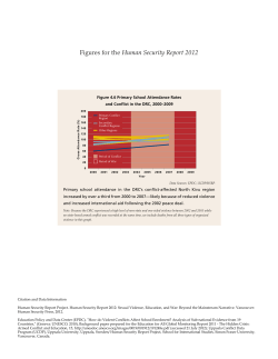 Primary School Attendance Rates and Conflict in the DRC, 2000&ndash;2009