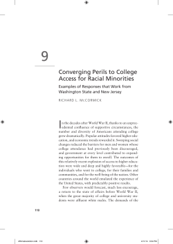 Converging Perils to College Access for Racial Minorities