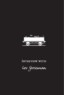 Interview with Lev Grossman - Digital Commons @ Butler University