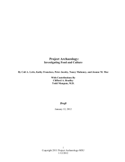 Project Archaeology Lesson Plan