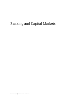 Banking and Capital Markets - Centre for Financial and