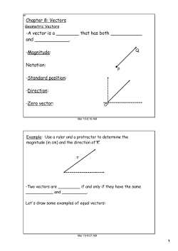 Standard position: -Direction: -Zero vector