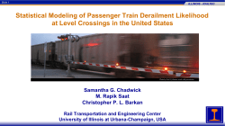 Statistical Modeling of Passenger Train Derailment Likelihood