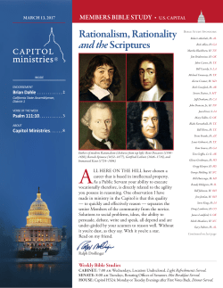 Rationalism, Rationality and theScriptures