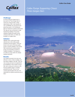 Colfax Pumps Supporting China`s Three Gorges Dam