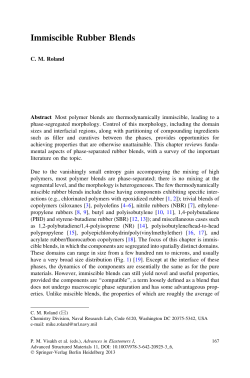 Immiscible Rubber Blends