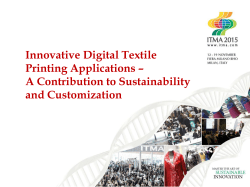 Innovative Digital Textile Printing Applications &ndash; A