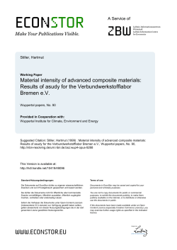 Material Intensity of Advanced Composite Materials