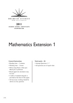 Mathematics Extension 1