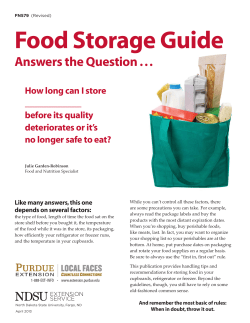 Food Storage Guide