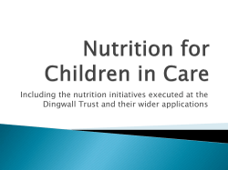 Nutrition for Children in Care
