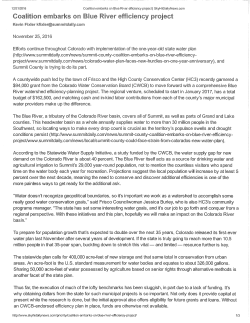 Coalition embarks on blue river efficiency project(1).