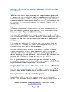 the activity sheet - National Cyber Security Alliance