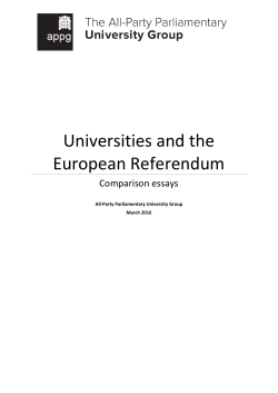 Universities and the European Referendum