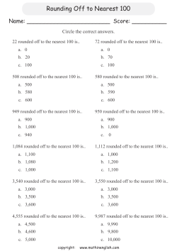 Rounding Off to Nearest 100