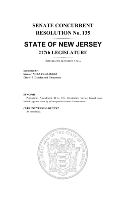 state of new jersey - New Jersey Legislature