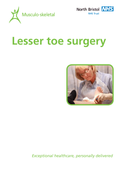 Lesser toe surgery - North Bristol NHS Trust