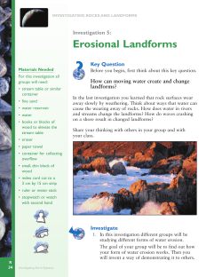 Investigation 5: Erosional Landforms