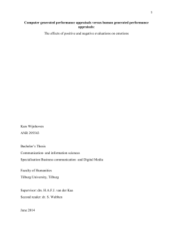 Computer generated performance appraisals