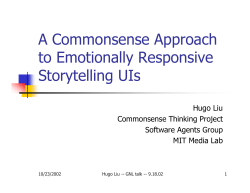 A Commonsense Approach to Emotionally - Media Lab Login