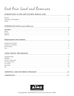 East Asia: Land and Resources