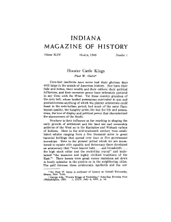 INDIANA MAGAZINE OF HISTORY