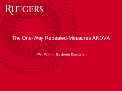 The Repeated-Measures ANOVA