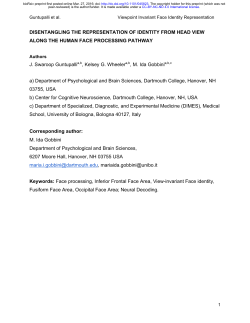 Disentangling the representation of identity from head view