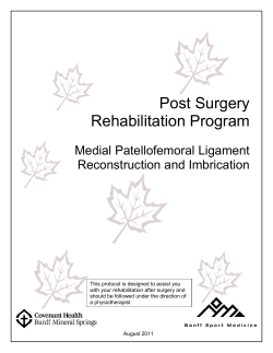 Post Surgery Rehabilitation Program