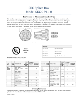 SEC Splice Box Model SEC 0791-0