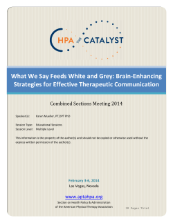 Brain-Enhancing Strategies for Effective Therapeutic Communication