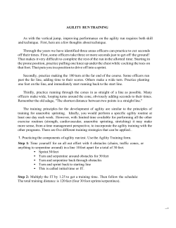 Agility Run Training Program