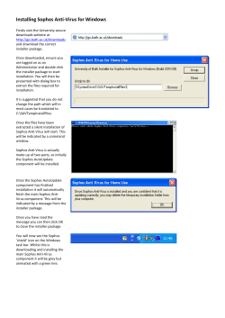 Installing Sophos Anti-Virus for Windows