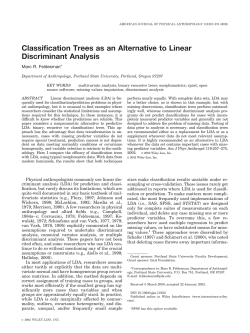 Classification Trees as an Alternative to Linear