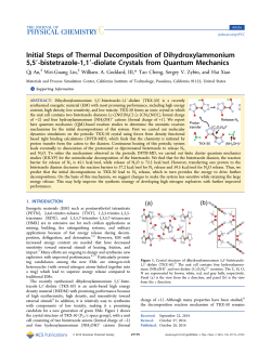 Initial Steps of Thermal Decomposition of