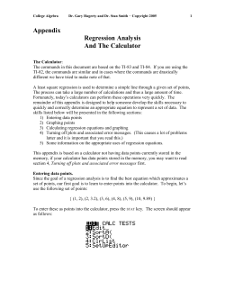 How to Use a Calculator to Compute a Regression Analysis