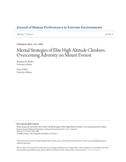 Overcoming Adversity on Mount Everest - Purdue e-Pubs