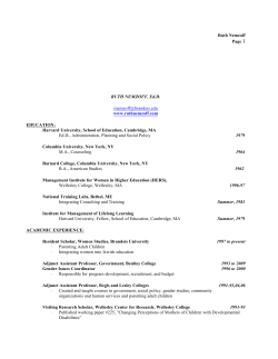 Curriculum Vitae - Brandeis University