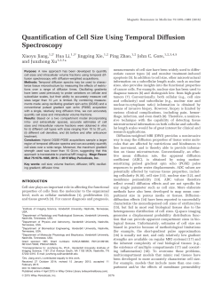 Quantification of Cell Size Using Temporal Diffusion Spectroscopy
