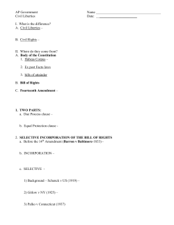 Civil Liberties Lecture packet