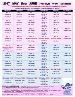 may-june freestyle schedule
